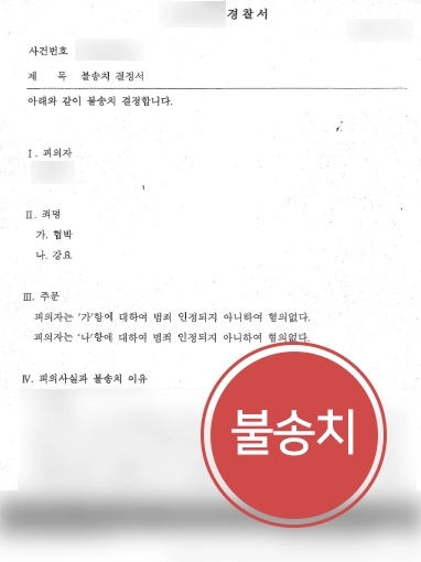 의정부변호사상담 사례 | 의정부변호사상담으로 협박 등의 혐의에도 불송치 결정 성공